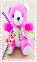 Zipper lock screen teddy bear poster