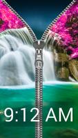 Waterfall Zipper Lock Screen Affiche