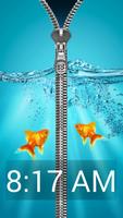 Aquarium Zipper Lock Screen poster