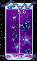 Mariposa Zipper Lock Screen captura de pantalla 1