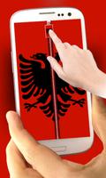 Albania Flag Zipper LockScreen পোস্টার