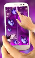 Butterfly Zipper Lock Screen Affiche