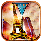 Paris Zipper Lock Screen icône