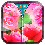 Pink Roses Zipper Lock Screen icône