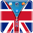 UK Flag Zipper LockScreen icône