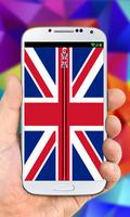 UK Flag Zipper LockScreen Affiche