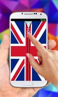 UK Flag Zipper LockScreen capture d'écran 1