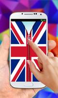 UK Flag Zipper LockScreen syot layar 2