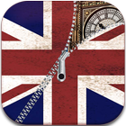 UK Flag zipper lock screen Zeichen