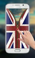 UK Flag zipper lock screen Screenshot 2