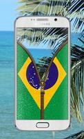 Brazil Flag Zipper Screen স্ক্রিনশট 3