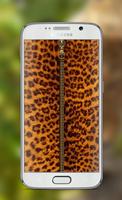 Leopard Lock Screen Zipper الملصق