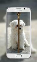 Dog Puppy Zipper Screen Lock imagem de tela 1