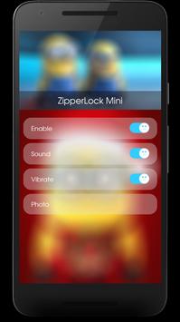 Mini Yellow Zipper Lock HD - Lock Screen screenshot 3