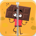 Cool choco zipper lock icon