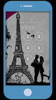 Paris Love Zipper Lock Screen 스크린샷 2