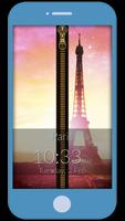 Paris Love Zipper Lock Screen ภาพหน้าจอ 3