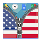 Usa Flag Zipper Lock Screen icon