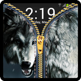 Zipper Lock Screen Wolf ikon