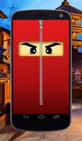 Ninja Zipper Lock Screen Affiche