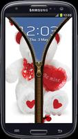 Teddy Bear Zipper Lock Screen screenshot 1