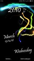 Splash neon lightning - jam di poster