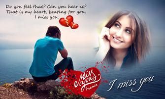 Miss You Photo Frame Plakat