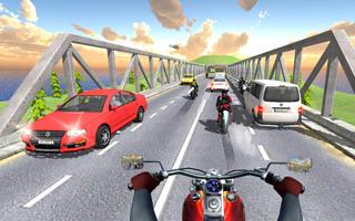 پوستر Highway Moto Bike Racing Stunt
