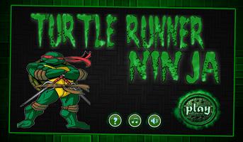 Turtle runner ninja Affiche