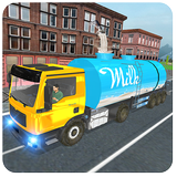 City Milk Supply Truck 3D ícone