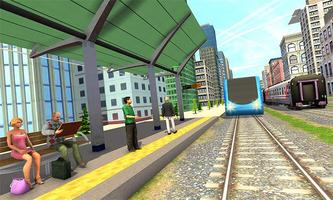 Rijden Metro Trein Sim 3D-poster