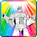 Trans Robot Coloring Game Kids aplikacja