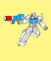 Trans Robot Coloring Game Kids Poster