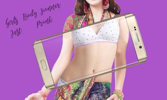 Body Scanner real camera X-ray Girl cloth prank poster