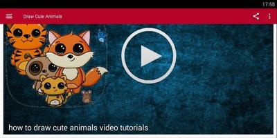 How To Draw Cute Animals Tutorial plakat