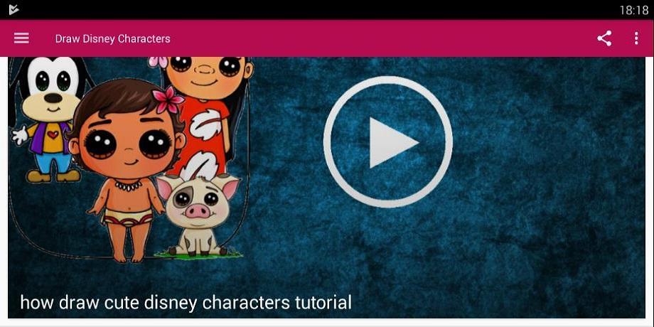 How To Draw Cute Disney Characters Tutorial For Android Apk Download