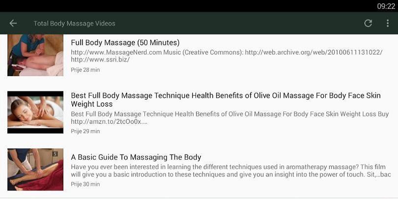 Massage oil videos