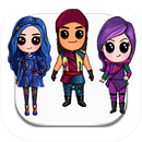 How to Draw Cute Disney Descendants Tutorial APK