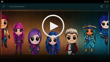 How to Draw Cute Disney Descendants Tutorial poster