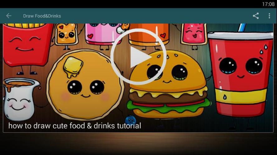 How To Draw Cute Food Drinks Tutorial For Android Apk Download