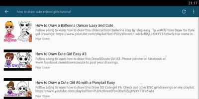 How To Draw Cute School Girls Tutorial captura de pantalla 1