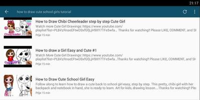 How To Draw Cute School Girls Tutorial captura de pantalla 2