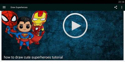 How to Draw Cute Superheroes Tutorial poster