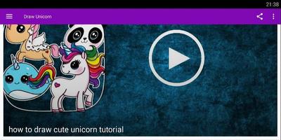 How To Draw Cute Unicorn Tutorial poster