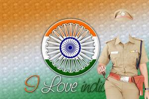 Independence Day Woman Police Dress Photo Editor syot layar 1