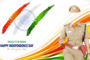 Independence Day Woman Police Dress Photo Editor imagem de tela 2