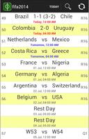 FIFA 2014 Matches and Scores Ekran Görüntüsü 3