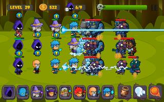 Zombies Defense vs Wizards постер