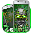 Thème de crâne de zombie vert APK