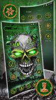 2 Schermata Tema del cranio zombi verde
